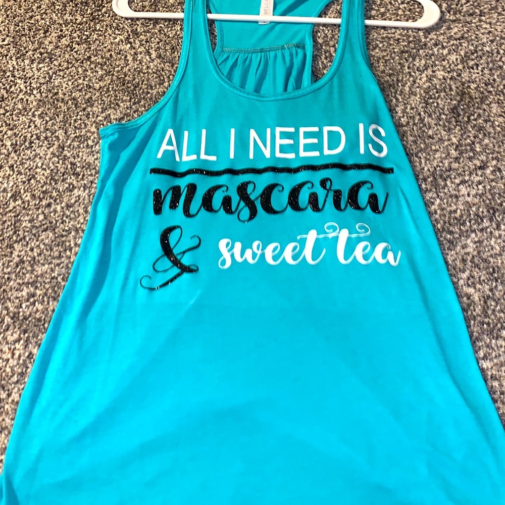 Teal workout tank top